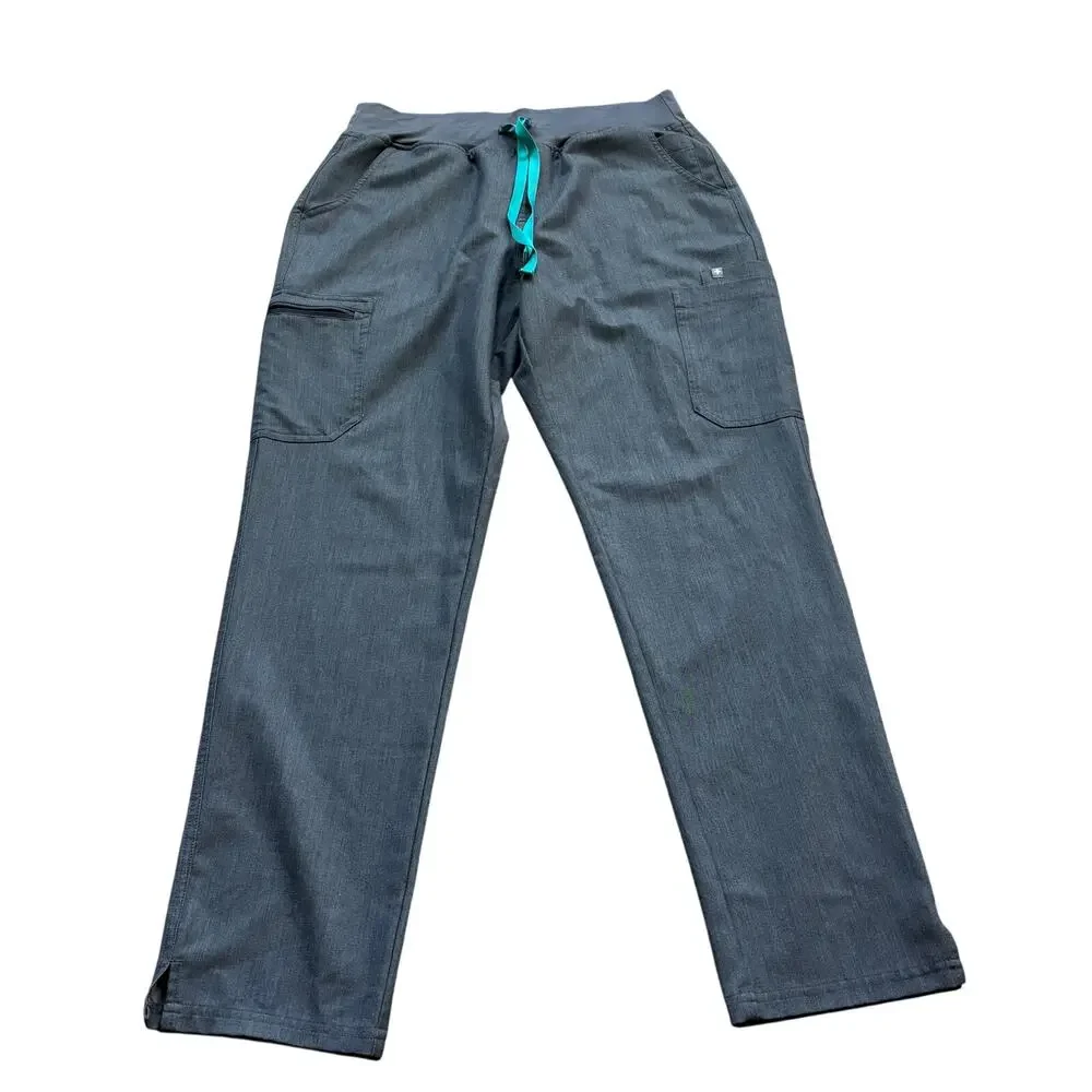 FIGS Technical Collection Cairo Cargo Scrub Pants – Gray Stretch‎ – Men’s L
